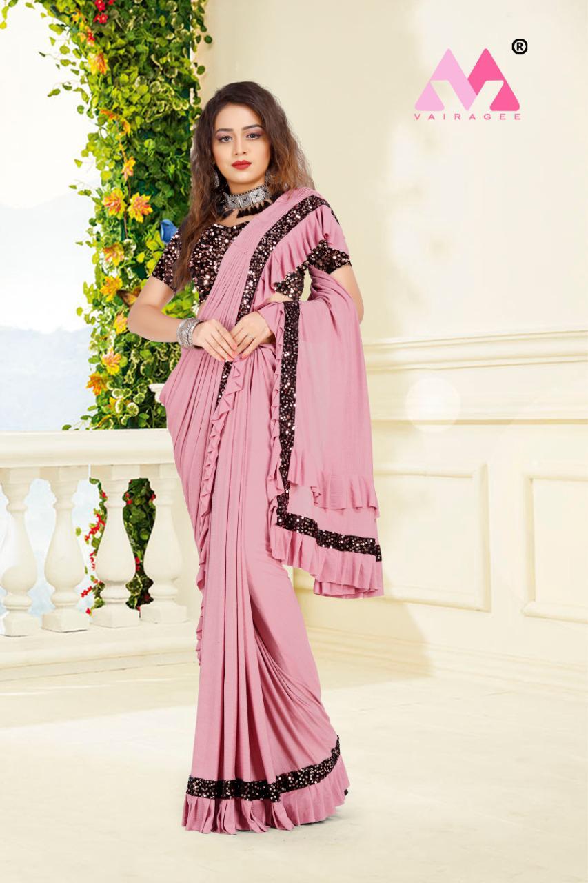 Clovia Knitted Latest Fancy Designer Lycra Ready To Wear Saree Collection